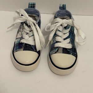 POLO Ralph Lauren Little Kid Bal Harbour Hi Multi Pony Sneaker Size 6 Plaid